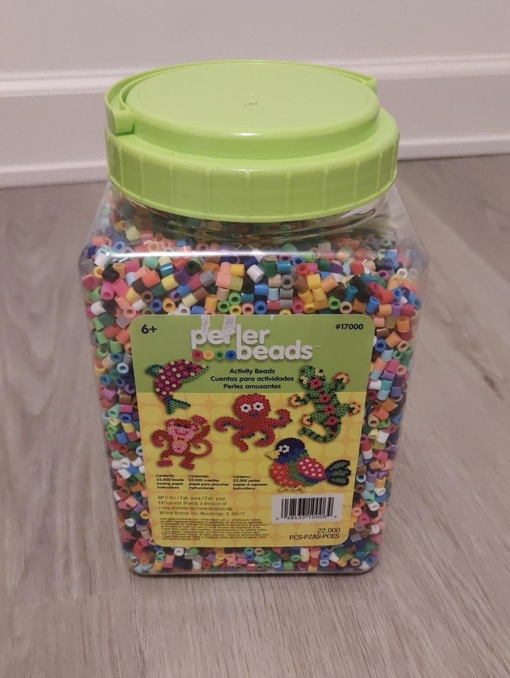 Perler Activity Beads Jar Multicolor Kids Fine Motor Development Y2K Cottagecore